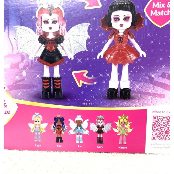 Royale High Dark Fairy 3" Mini Doll & Accessories 2024 Pink 9 Mix Match Fashions - Picture 7 of 9